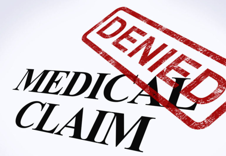 Medical Claim Denied Stamp Shows Unsuccessful Medical Reimbursement image of Medical Claim Denied Stamp